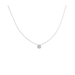 Colier din aur alb cu pietre Diamant