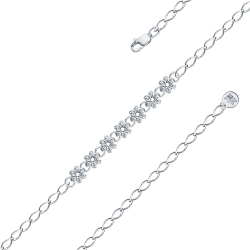 Браслет из белого золота с камнями Бриллиант