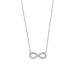 Colier din argint  cu pietre Cubic Zirconia Incolor
