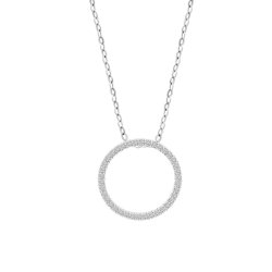 Colier din argint  cu pietre Cubic Zirconia Incolor