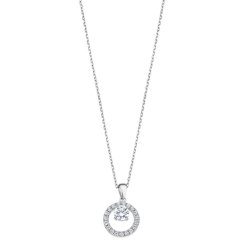 Colier din argint  cu pietre Cubic Zirconia Incolor