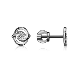 Cercei Pusete din argint  cu pietre Cubic Zirconia Incolor
