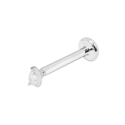 Cercel din aur alb cu pietre Diamant
