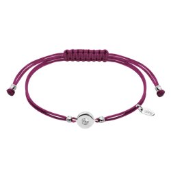 Brățară din argint  cu pietre Cubic Zirconia Incolor, Textil