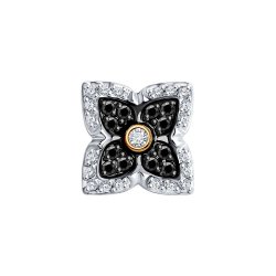 Pandantiv din aur roșu cu pietre Diamant, Diamant negru