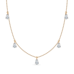 Colier din aur roșu cu Cubic Zirconia Incolor