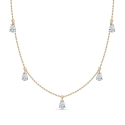 Colier din aur roșu cu Cubic Zirconia Incolor