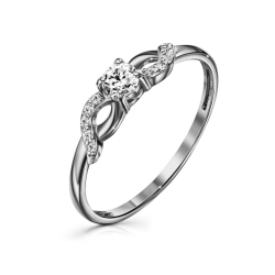 Inel din argint  cu pietre Cubic Zirconia Incolor