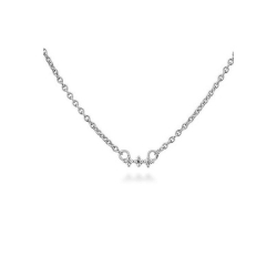 Колье из белого золота с камнями Бриллиант