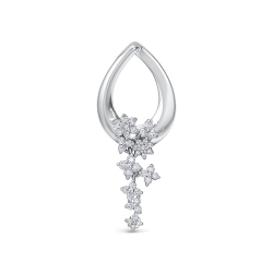 Подвеска из белого золота с камнями Бриллиант