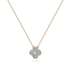 Colier din aur roșu cu Cubic Zirconia Incolor