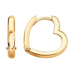 Cercei Creole din aur roșu fără pietre