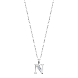 Colier din argint  cu pietre Cubic Zirconia Incolor