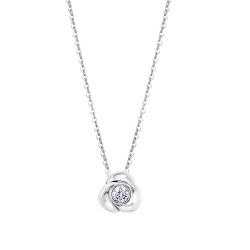 Colier din argint  cu pietre Cubic Zirconia Incolor