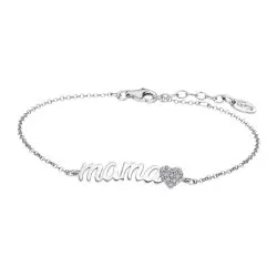 Brățară Mama/Copil din argint cu Cubic Zirconia Incolor