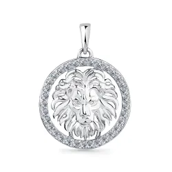 Pandantiv din aur alb cu Cubic Zirconia Incolor