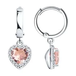 Cercei Creole din argint cu Cubic Zirconia Incolor, Sital sintetic