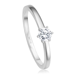 Inel din aur alb cu pietre Diamant