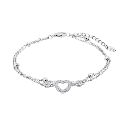Brățară Love din argint  cu pietre Cubic Zirconia Incolor