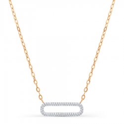 Colier din aur roșu cu pietre Cubic Zirconia Incolor