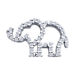 Pandantiv din argint  cu pietre Cubic Zirconia Incolor