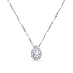 Colier din aur alb cu pietre Diamant