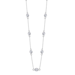 Colier din argint  cu pietre Cubic Zirconia Incolor