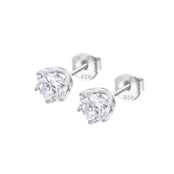 Cercei Pusete din argint  cu pietre Cubic Zirconia Incolor