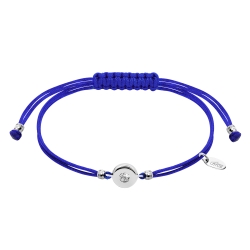 Brățară din argint  cu pietre Cubic Zirconia Incolor, Textil