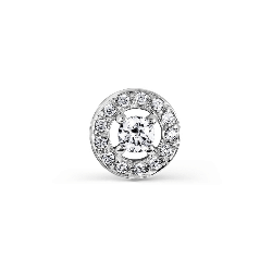 Pandantiv din aur roșu cu pietre Cubic Zirconia Incolor