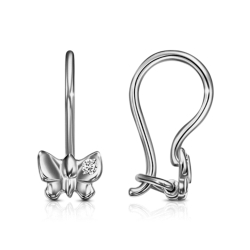 Cercei p-u copii din argint  cu pietre Cubic Zirconia Incolor