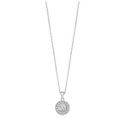 Colier din argint  cu pietre Cubic Zirconia Incolor