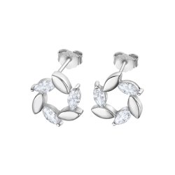 Cercei Pusete din argint  cu pietre Cubic Zirconia Incolor