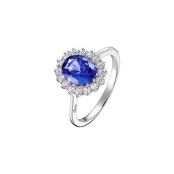 Inel din argint  cu pietre Cubic Zirconia Incolor,