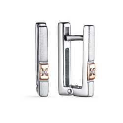 Cercei din argint  cu pietre Diamant