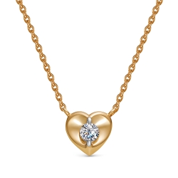 Колье из красного золота с камнями Бриллиант