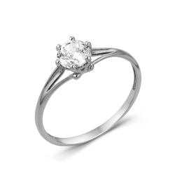 Inel din argint  cu pietre Cubic Zirconia Incolor