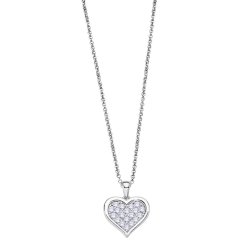 Colier din argint  cu pietre Cubic Zirconia Incolor