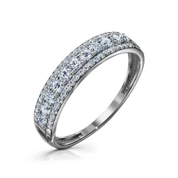 Inel din aur alb cu Cubic Zirconia Incolor