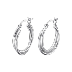 Серьги Конго из серебра без камней