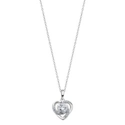 Colier din argint  cu pietre Cubic Zirconia Incolor
