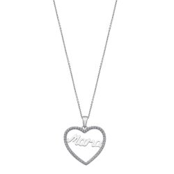 Colier din argint  cu pietre Cubic Zirconia Incolor