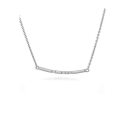 Колье из белого золота с камнями Бриллиант